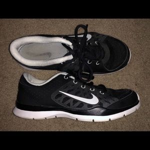 Black+White Nike Training/Running Shoes -Women’s 7